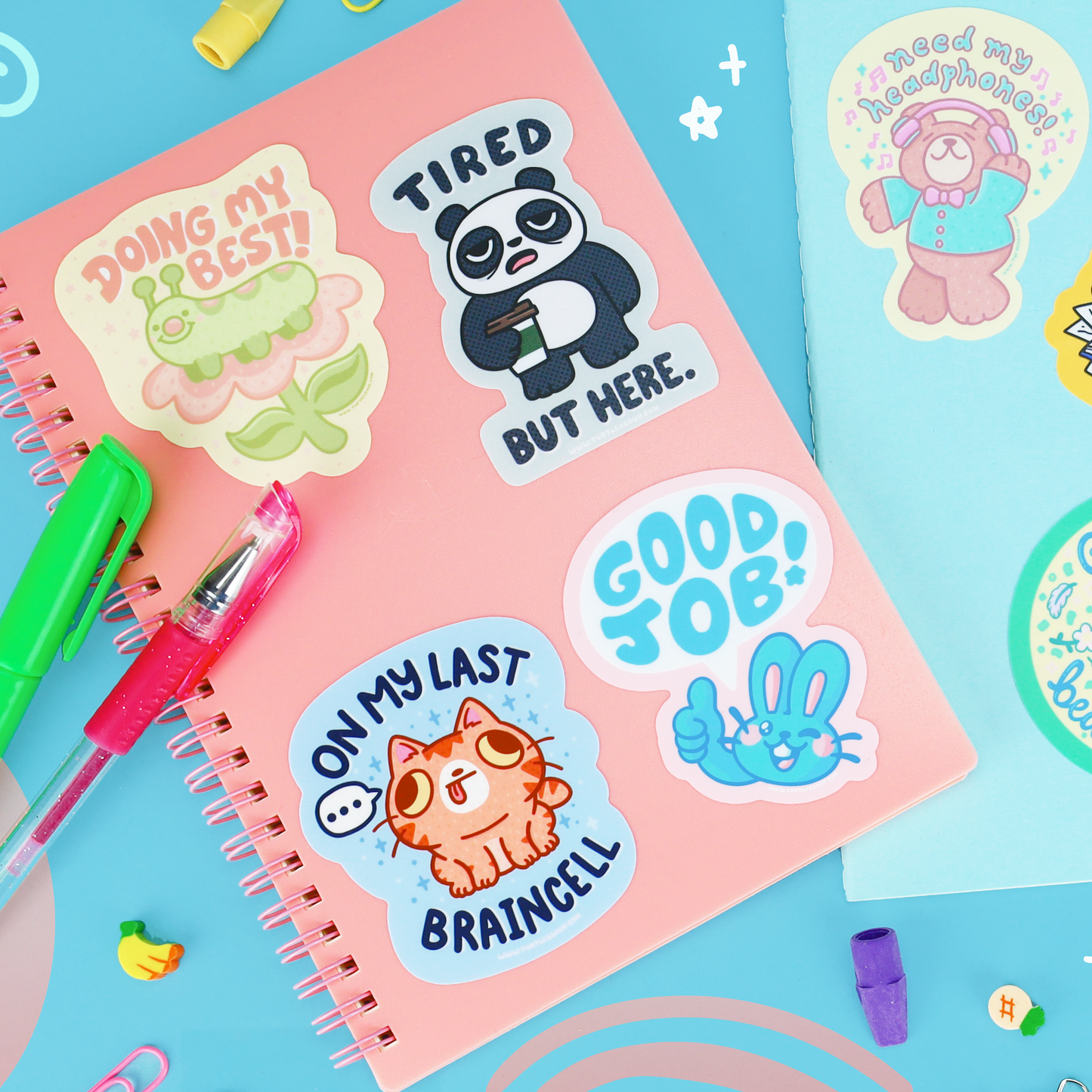 Last Braincell Orange Cat Vinyl Sticker