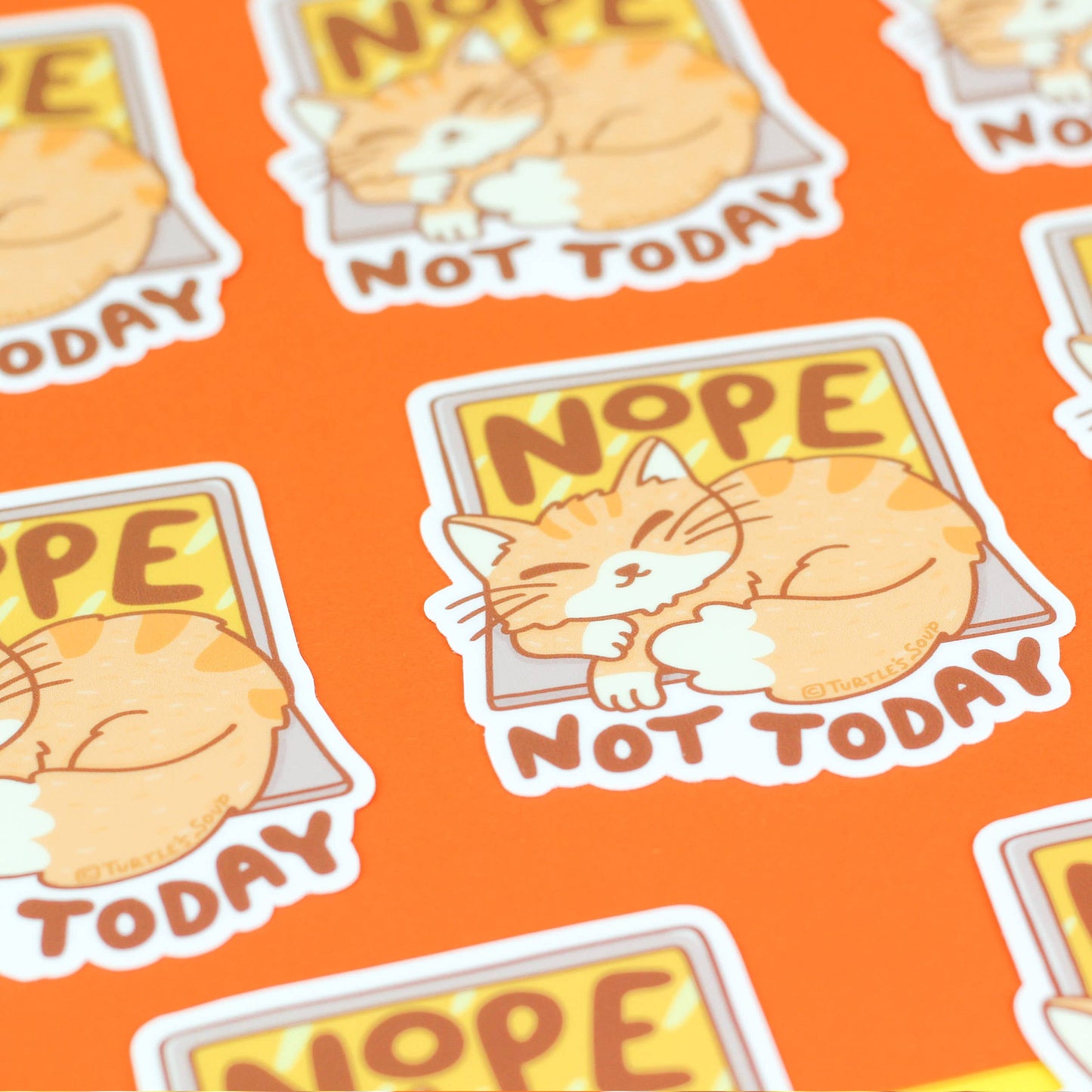 Nope Not Today Kitty Cat Vinyl Sticker