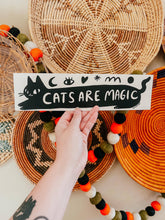 Load image into Gallery viewer, Cats are magic bumper sticker
