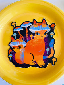 Giant Mushroom Cat Sticker