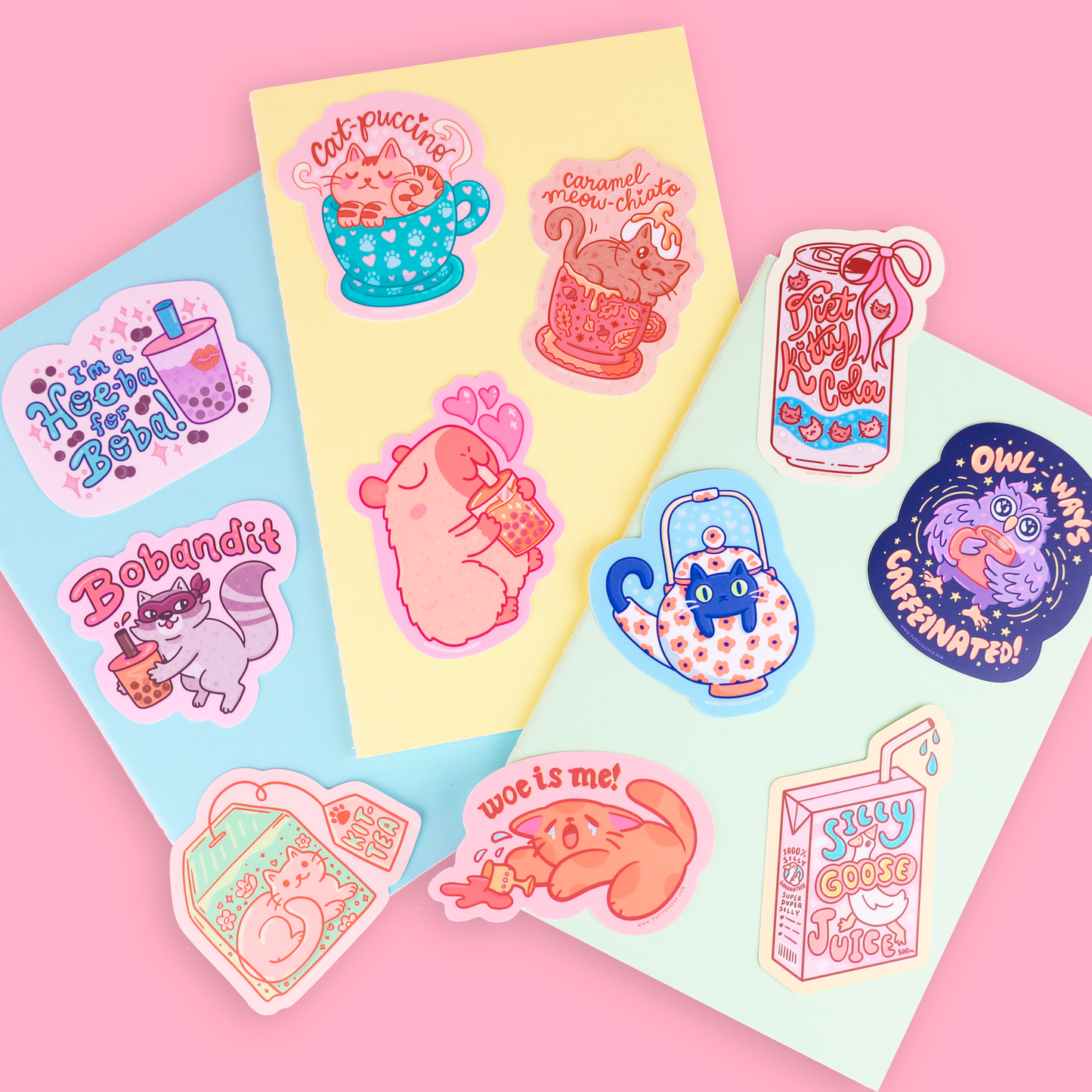 Kit-tea Ca Cute Vinyl Sticker