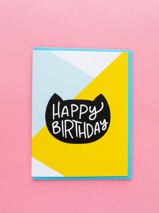 Happy Birthday Black Cat Card
