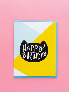 Happy Birthday Black Cat Card