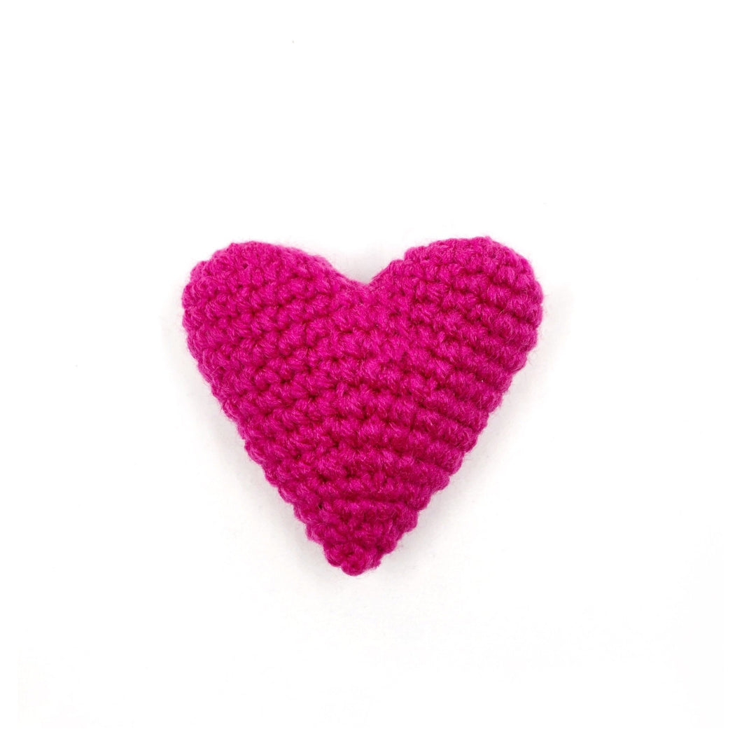 Hot Pink Heart Cat Toy