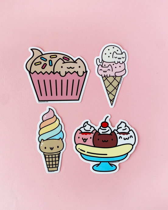 Sweet Tooth Cats Vinyl Sticker Pack - Stickers - Brighter Sides