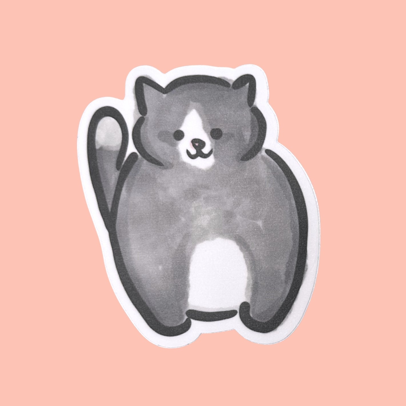 Tuxedo Cat Vinyl Sticker